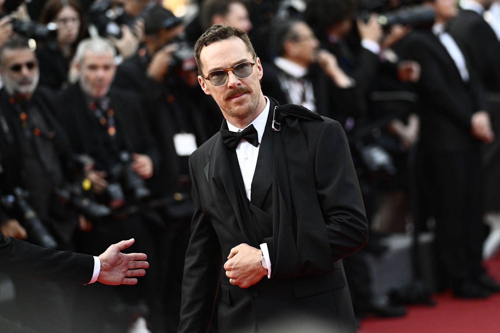 Benedict Cumberbatch attends the "The Phoenician Scheme" red carpet at the 78th annual Cannes Film Festival. (Photo by Gareth Cattermole/Getty Images)